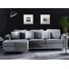 Beliani Sofá esquinero Terciopelo OSLO Beliani Sofá esquinero Terciopelo OSLO Gris