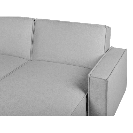 Sofá-cama de canto ROMEDAL Tecido Cinzento claro 3 lugares à esquerda