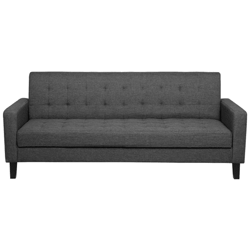 Sofá-cama VEHKOO Tecido Cinzento escuro 3 lugares