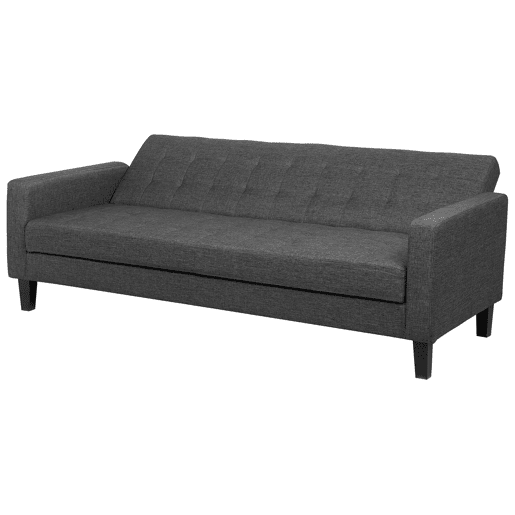 Sofá-cama VEHKOO Tecido Cinzento escuro 3 lugares