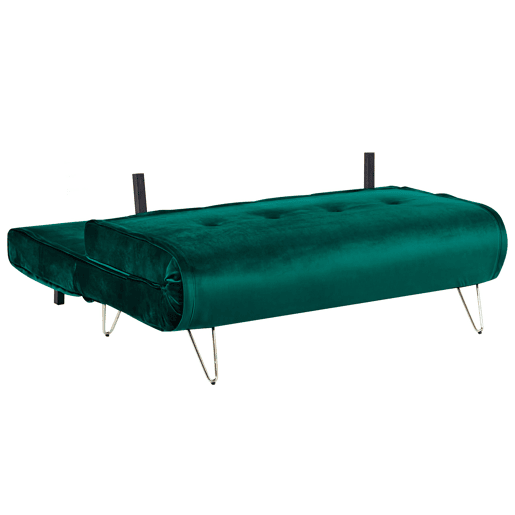 Sofá-cama VESTFOLD Veludo Verde escuro 2 lugares