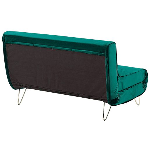 Sofá-cama VESTFOLD Veludo Verde escuro 2 lugares