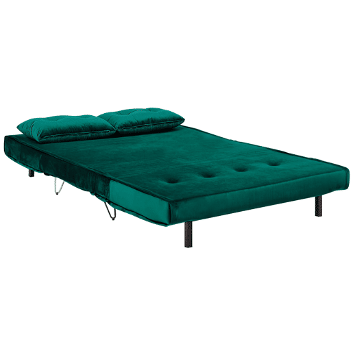 Sofá-cama VESTFOLD Veludo Verde escuro 2 lugares