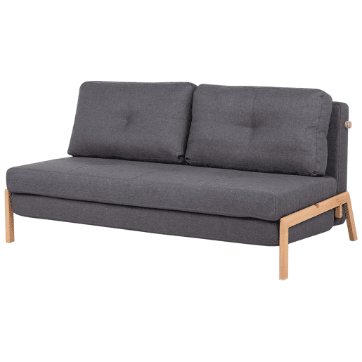 Sofá-cama EDLAND Tecido Cinzento escuro 2 lugares