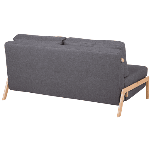 Sofá-cama EDLAND Tecido Cinzento escuro 2 lugares