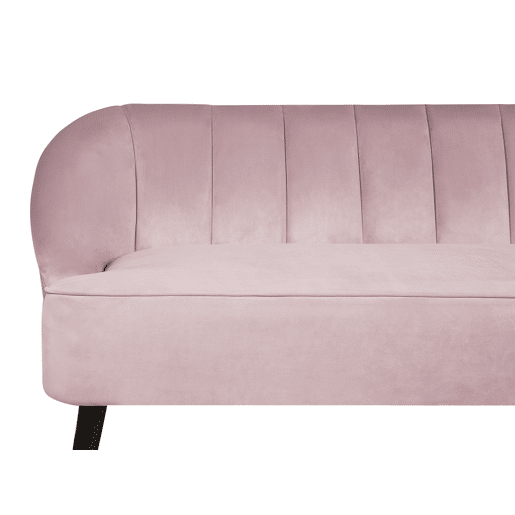 Sofá ALSVAG Veludo Rosa 3 lugares