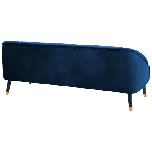 Sofá ALSVAG Veludo Azul marinho 3 lugares