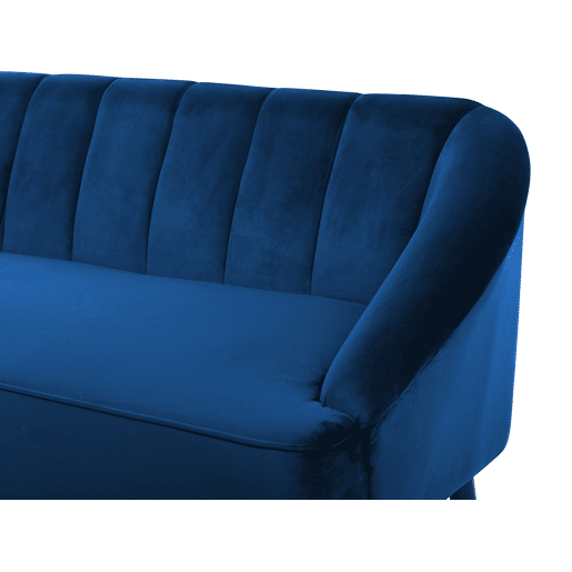Sofá ALSVAG Veludo Azul marinho 3 lugares