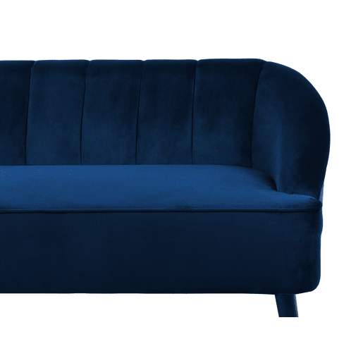 Sofá ALSVAG Veludo Azul marinho 3 lugares
