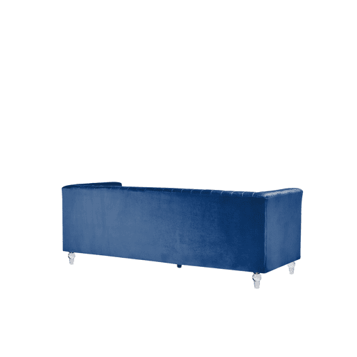Sofá ARVIKA Veludo Azul marinho 3 lugares Sofá ARVIKA Veludo Azul marinho 3 lugares