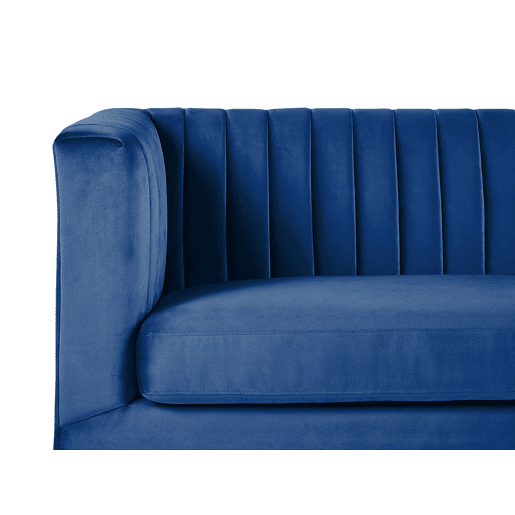 Sofá ARVIKA Veludo Azul marinho 3 lugares Sofá ARVIKA Veludo Azul marinho 3 lugares