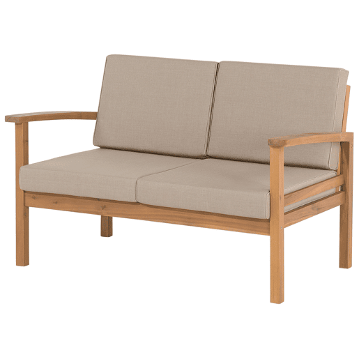 Conjunto de jardim com mesa 4 lugares MANILA Madeira de Acácia certificada Castanho claro