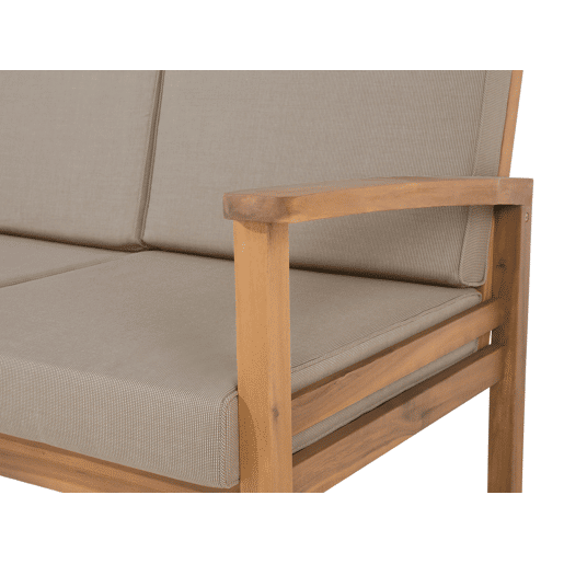 Conjunto de jardim com mesa 4 lugares MANILA Madeira de Acácia certificada Castanho claro