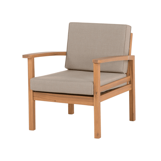 Conjunto de jardim com mesa 4 lugares MANILA Madeira de Acácia certificada Castanho claro