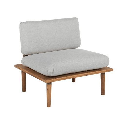 Conjunto de jardim com mesa 2 lugares FRASCATI Madeira de Acácia certificada Cinzento claro