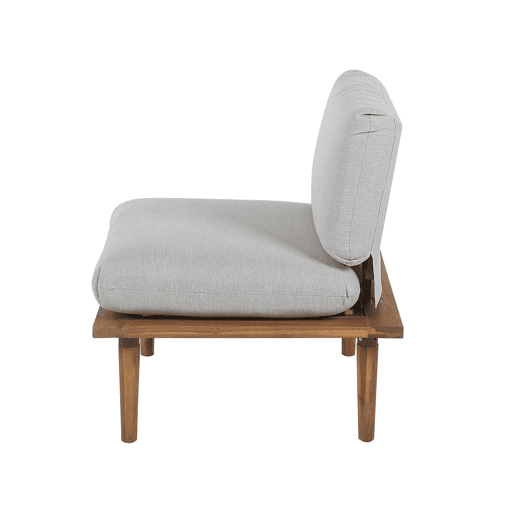 Conjunto de jardim com mesa 2 lugares FRASCATI Madeira de Acácia certificada Cinzento claro