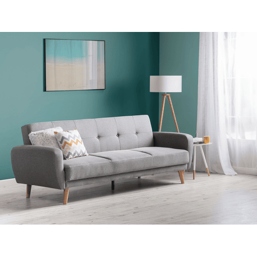Sofá-cama FLORLI Tecido Cinzento claro 3 lugares