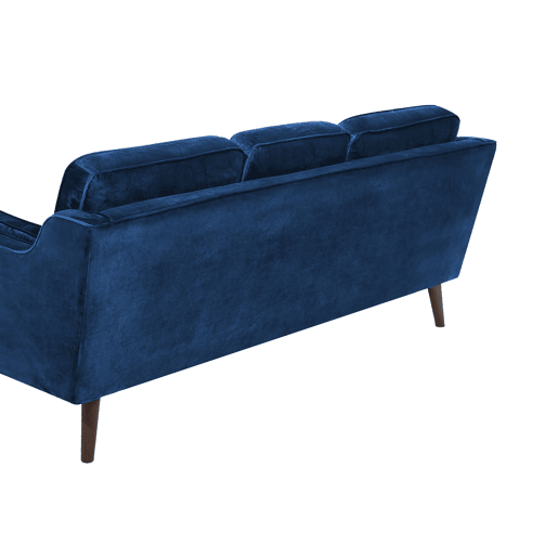 Sofá LOKKA Veludo Azul marinho 3 lugares