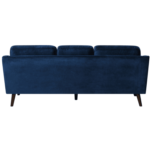 Sofá LOKKA Veludo Azul marinho 3 lugares