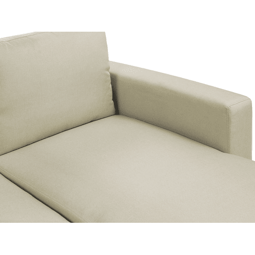 Sofá-cama em U SOMMEN Tecido Creme claro com arrumação 5 lugares Sofá-cama em U SOMMEN Tecido Creme claro com arrumação 5 lugares