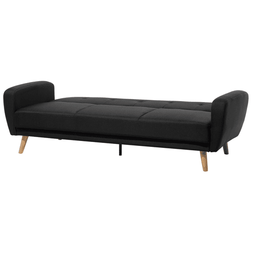 Sofá-cama FLORLI Tecido Preto 3 lugares