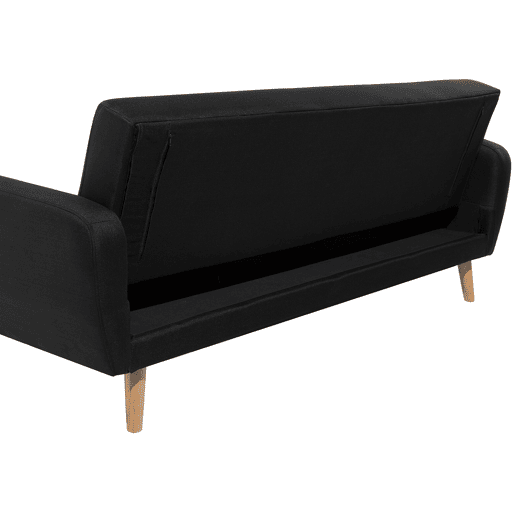 Sofá-cama FLORLI Tecido Preto 3 lugares