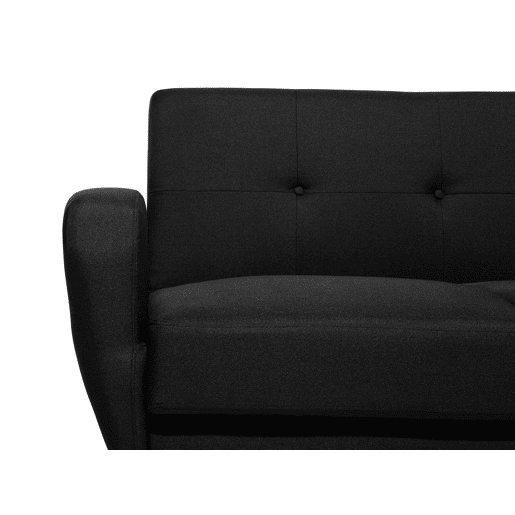 Sofá-cama FLORLI Tecido Preto 3 lugares