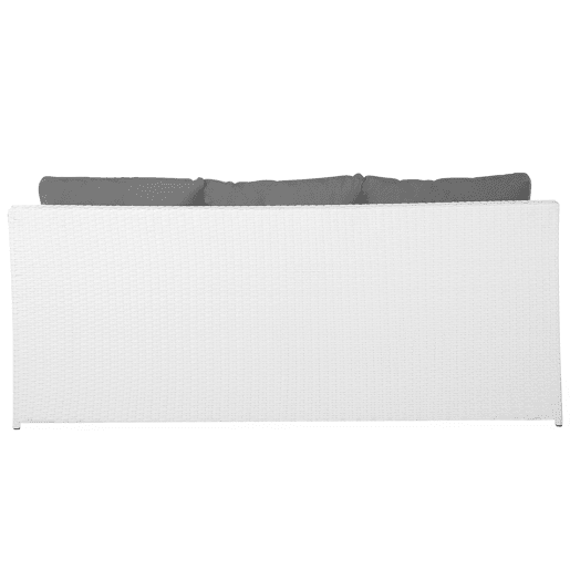 Conjunto de jardim com mesa e repousa-pés 6 lugares ROMA Branco