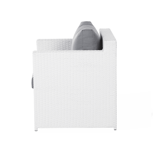 Conjunto de jardim com mesa e repousa-pés 6 lugares ROMA Branco