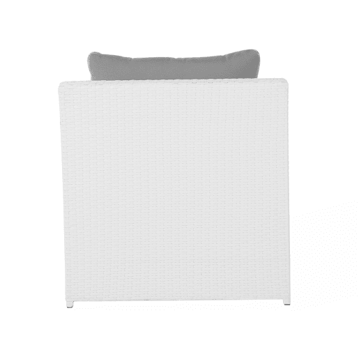 Conjunto de jardim com mesa e repousa-pés 6 lugares ROMA Branco