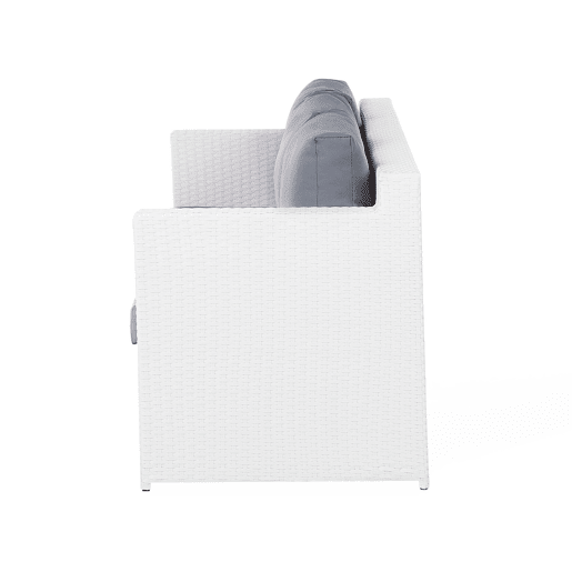 Conjunto de jardim com mesa e repousa-pés 6 lugares ROMA Branco
