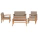 Beliani Conjunto de jardín Madera de acacia MANILA Beliani Conjunto de jardín Madera de acacia MANILA Gris Oscuro