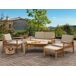 Beliani Conjunto de jardín Madera de acacia MANILA Beliani Conjunto de jardín Madera de acacia MANILA Gris Oscuro