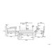 Beliani Conjunto de jardín Madera de acacia MANILA Beliani Conjunto de jardín Madera de acacia MANILA Gris Oscuro