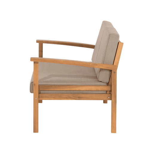 Conjunto de jardim com mesa e repousa-pés 4 lugares MANILA Madeira de acácia Castanho claro