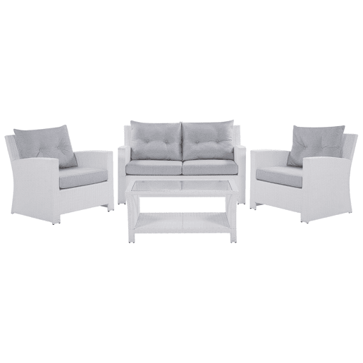 Conjunto de jardim com mesa 4 lugares MARINO Branco