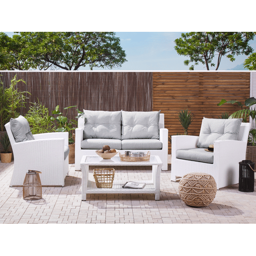 Conjunto de jardim com mesa 4 lugares MARINO Branco