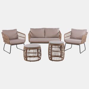 Conjunto de jardim com mesa 4 lugares RAVELLO Natural