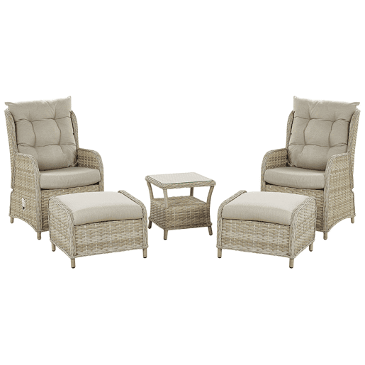 Beliani Conjunto lounge Ratan sintético PONZA