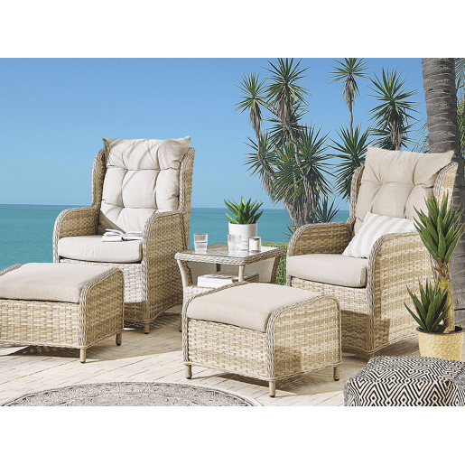 Beliani Conjunto lounge Ratan sintético PONZA