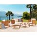 Beliani Conjunto de jardín Madera de acacia BARATTI Beliani Conjunto de jardín Madera de acacia BARATTI Beige