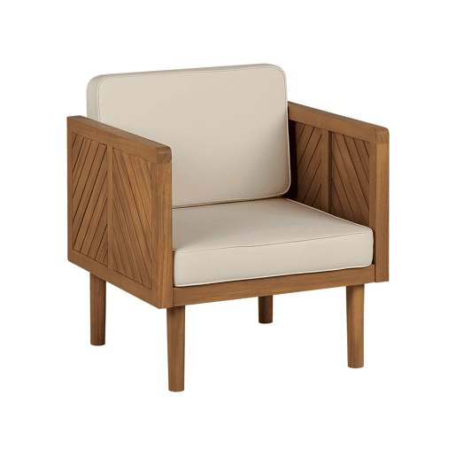 Beliani Conjunto lounge Madeira de acácia BARATTI