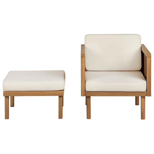 Beliani Conjunto lounge Madeira de acácia BARATTI
