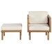 Beliani Conjunto de jardín Madera de acacia BARATTI Beliani Conjunto de jardín Madera de acacia BARATTI Beige