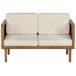 Beliani Conjunto de jardín Madera de acacia BARATTI Beliani Conjunto de jardín Madera de acacia BARATTI Beige
