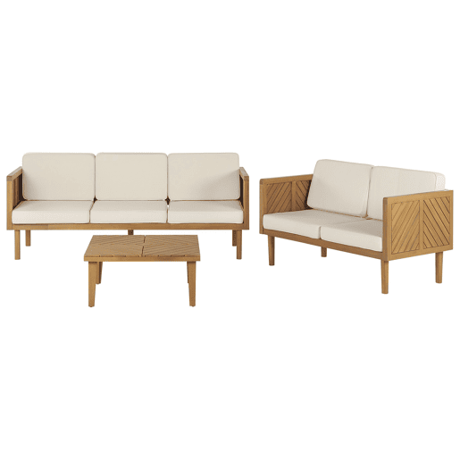 Conjunto de jardim com mesa 5 lugares BARATTI Madeira de acácia Castanho