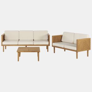 Conjunto de jardim com mesa 5 lugares BARATTI Madeira de acácia Castanho