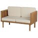 Beliani Conjunto de jardín Madera de acacia BARATTI Beliani Conjunto de jardín Madera de acacia BARATTI Beige