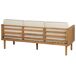 Beliani Conjunto de jardín Madera de acacia BARATTI Beliani Conjunto de jardín Madera de acacia BARATTI Beige
