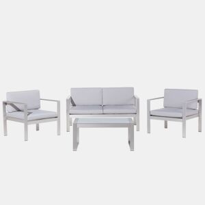 Beliani Conjunto lounge Alumínio SALERNO